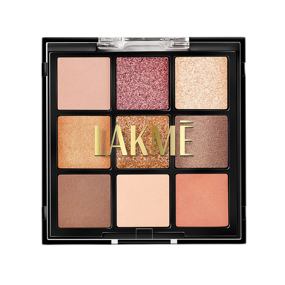 Lakmé 9-in-1 Eyeshadow BlushBloom Palette Matte Shimmer Metallic - Image 3