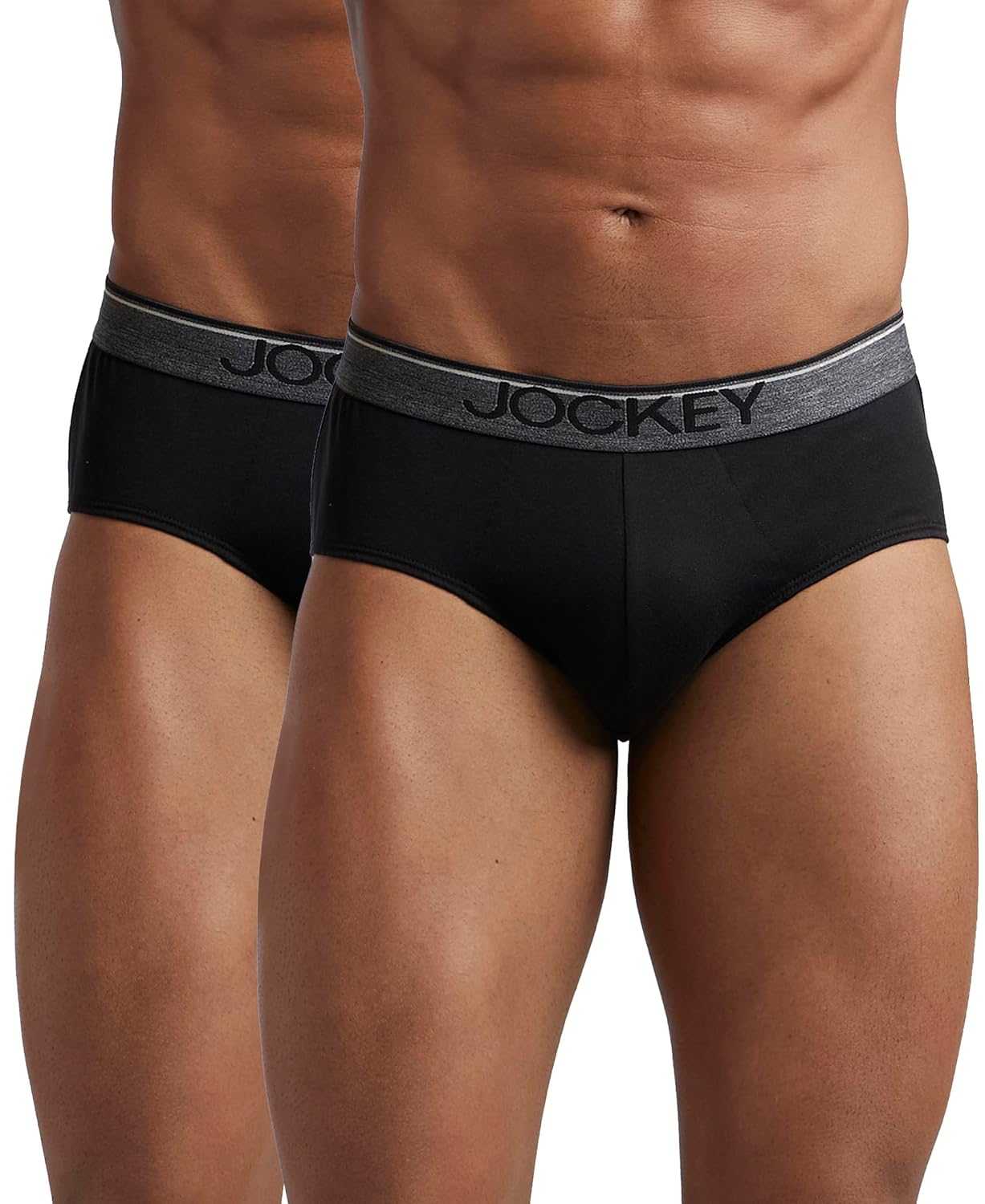 Jockey 8037 Men's Combed Cotton Solid Brief Pack of 2