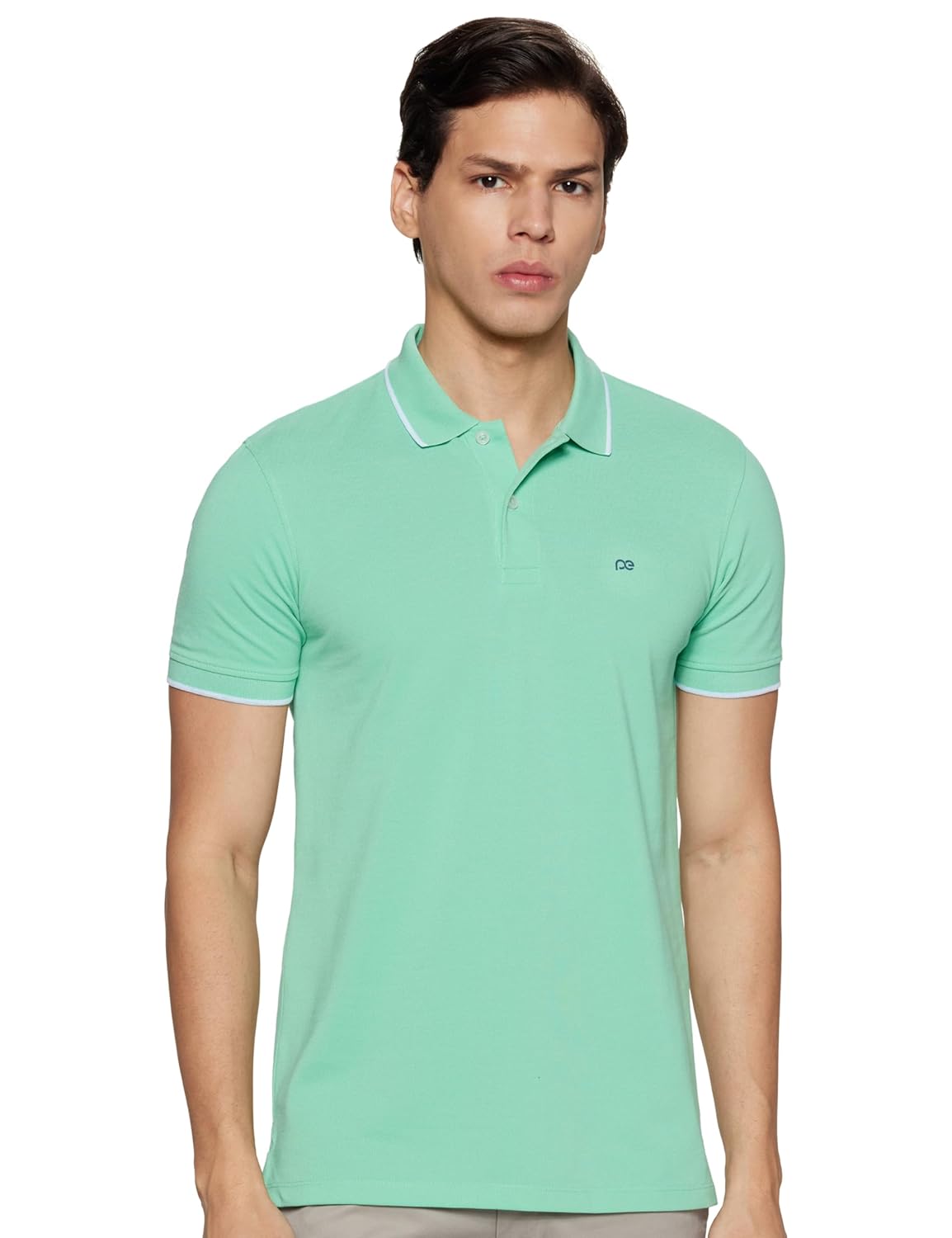 Peter England Men's Snug Fit Solid Polo T-Shirt