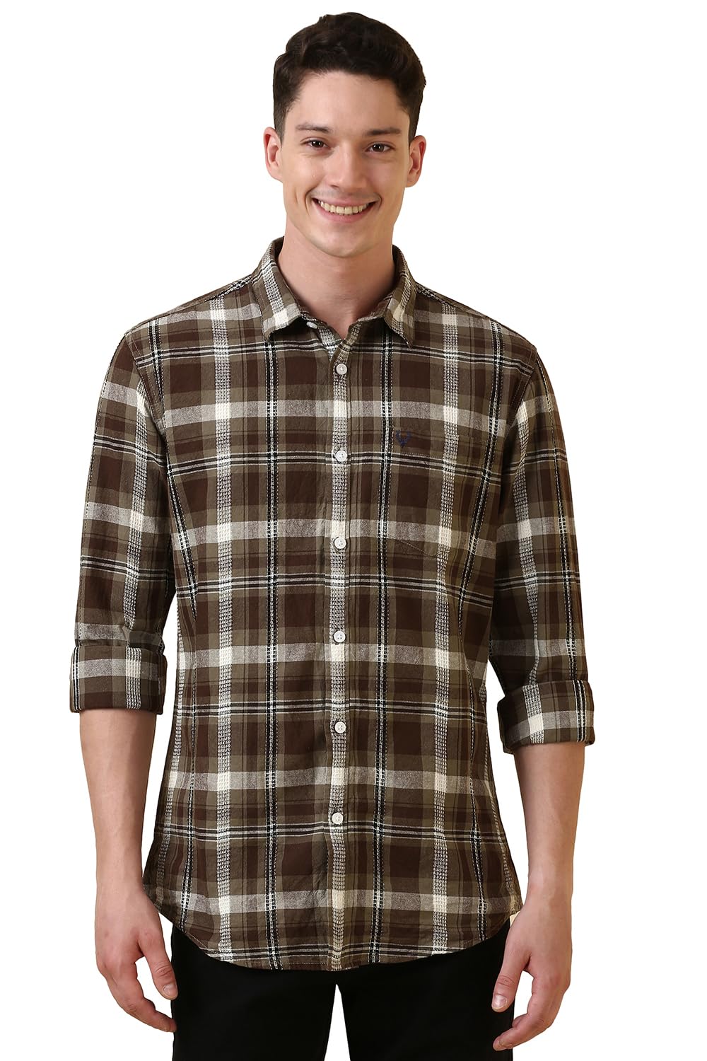 Allen Solly Men Cotton Checkered Regular Fit Shirt