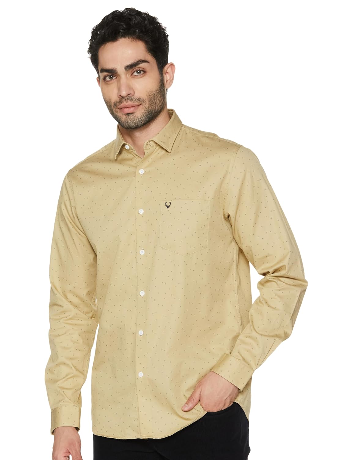 Allen Solly Men Cotton Regular Fit Ditsy Printed Casual Shirt