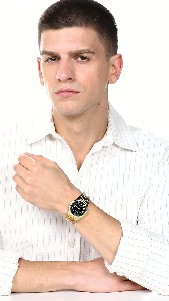 Casio Enticer Gold & Black Analog Watch Men - Image 3