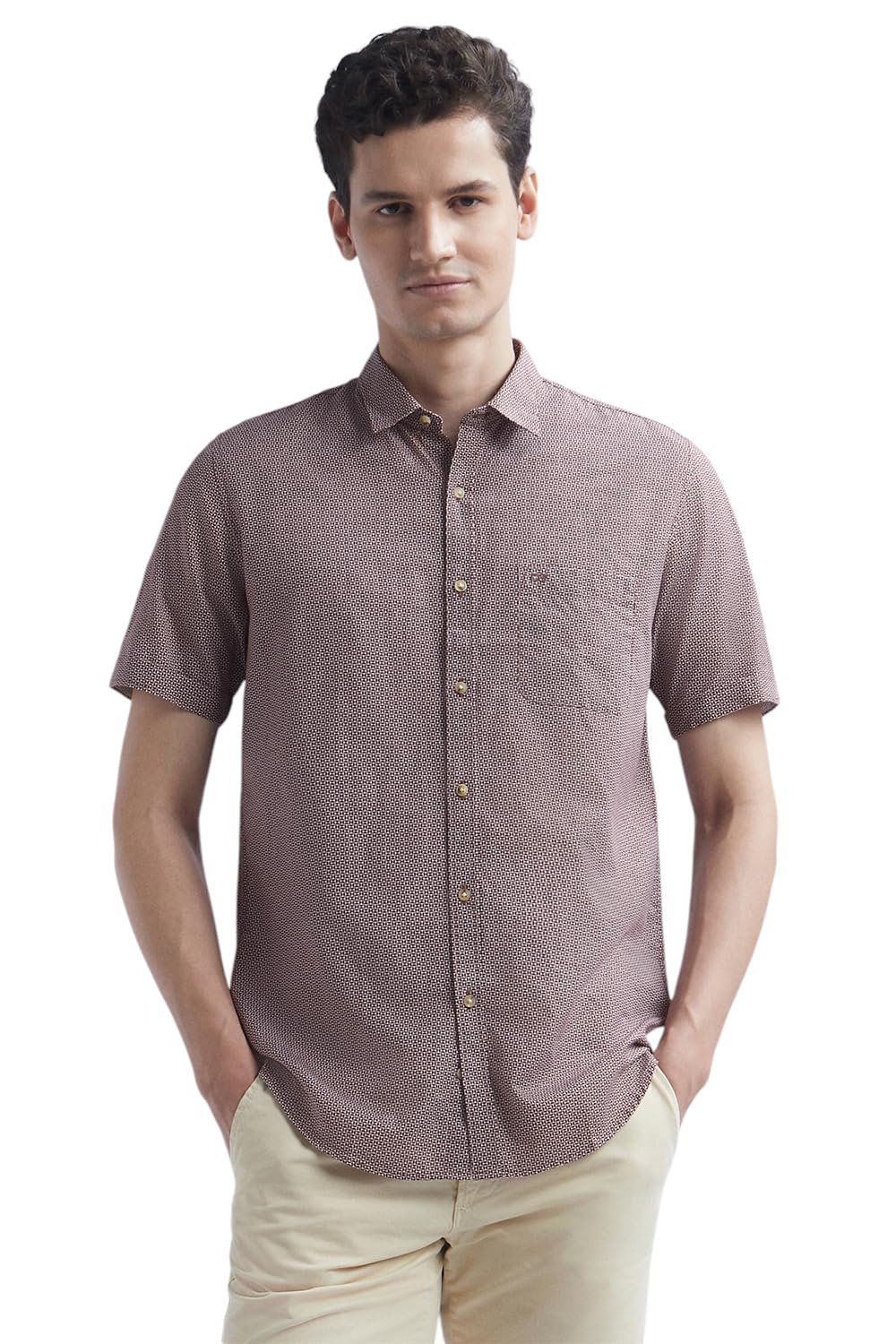 Peter England Men Cotton Solid Slim Fit Shirt