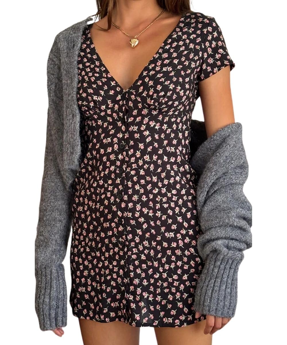 Leriya Fashion Women's Western Mini Dress | Floral Casual Outfit | Summer Short A-Line Fashion Wear - Authentic Leriya Clothing | UrbanThreads