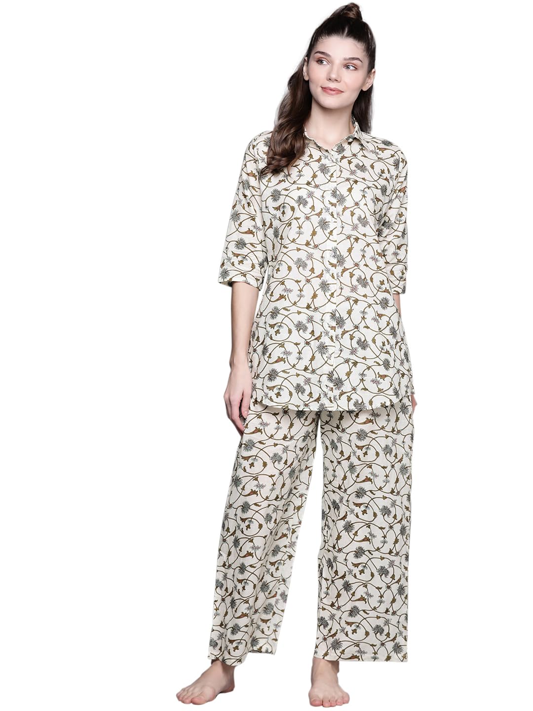 Libas Womens Printed Cotton Night Suit Set for Women - Authentic Libas Clothing | UrbanThreads