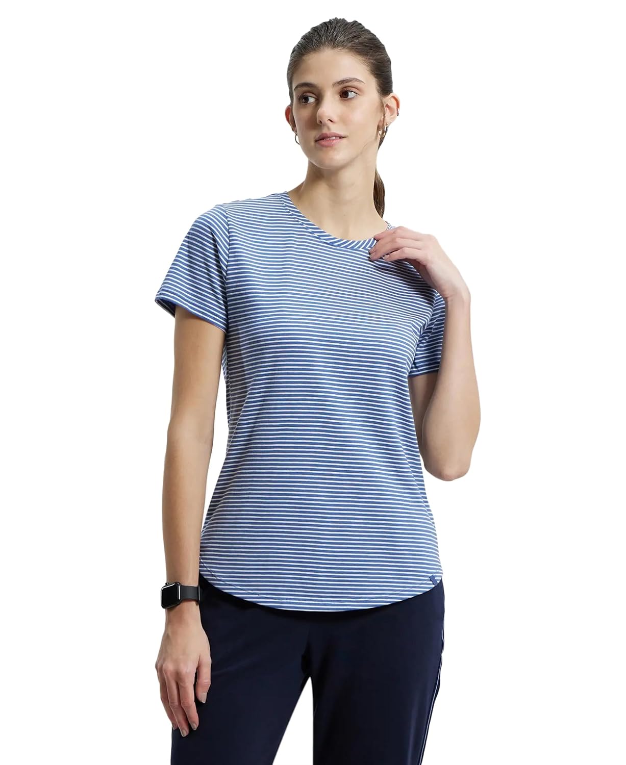 Jockey Women's Super Combed Cotton Stripe T-Shirt