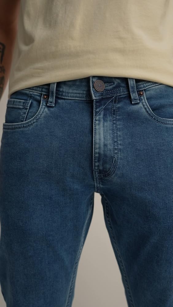 Peter England Men's Regular Fit Denim Jeans - Image 3