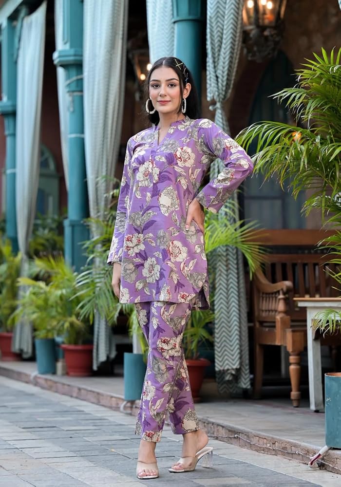 Leriya Fashion Women Ethnic Kurta Set | Cotton Blend Kalista Co-Ord Set | Casual Wear Pant Top Set | - Authentic Leriya Clothing | UrbanThreads - Image 5