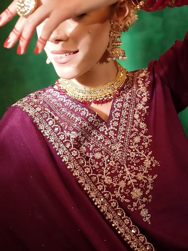 Burgundy Silk Blend Kurta Set | Festive Indian Suit - UrbanThreads.in - Image 3