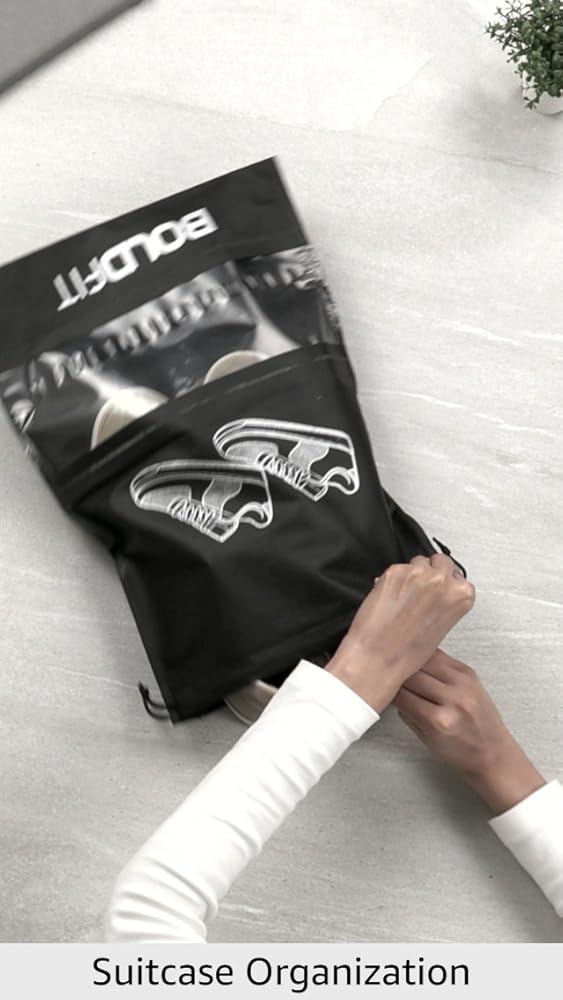 Boldfit Shoe Bag for Travel Bag for Man & Women Shoe Cover for Storage at Home Gym Reusable Travelli - Authentic Boldfit Bags | UrbanThreads - Image 3