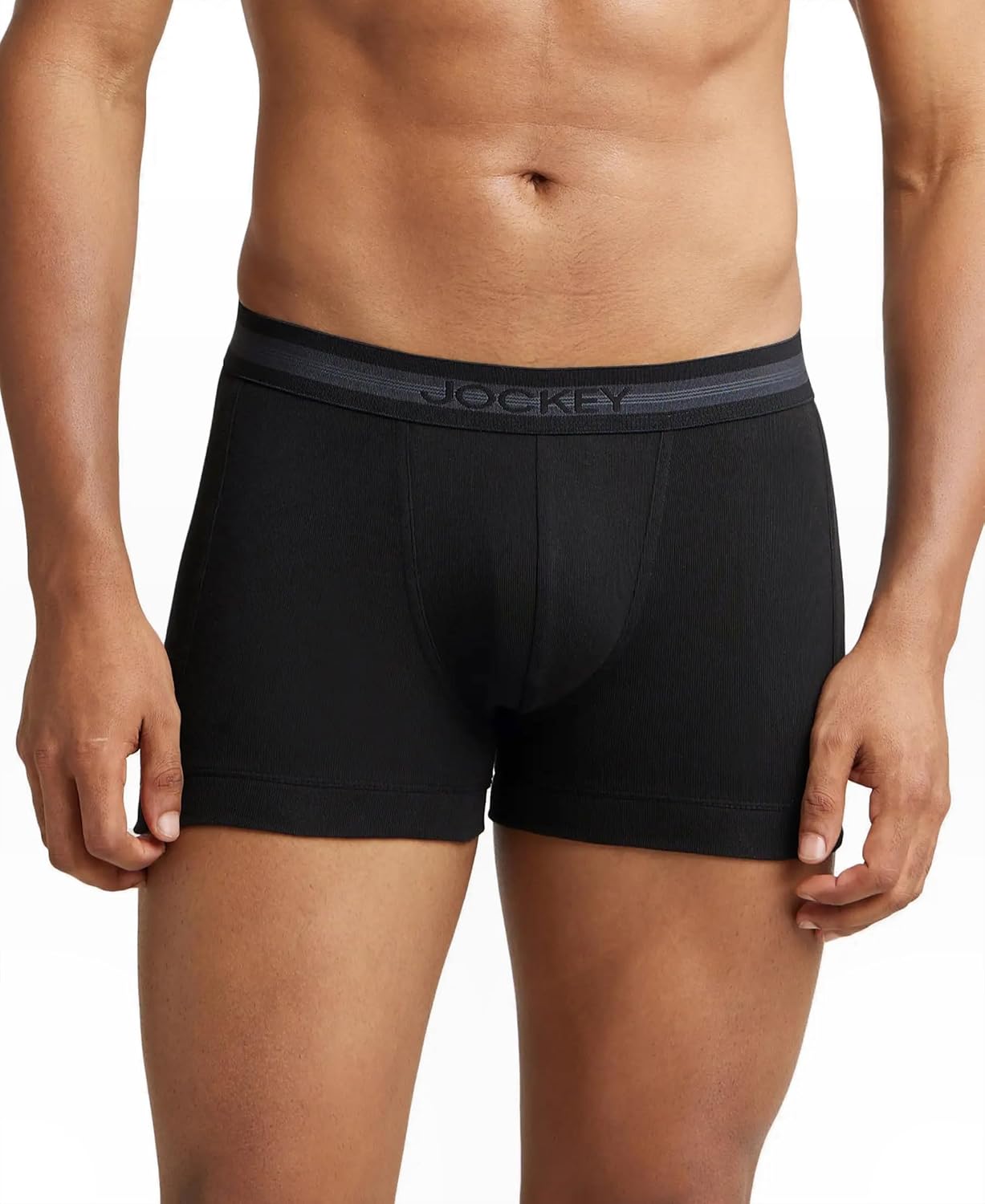 Jockey 1015 Men's Super Combed Cotton Rib Solid Trunk