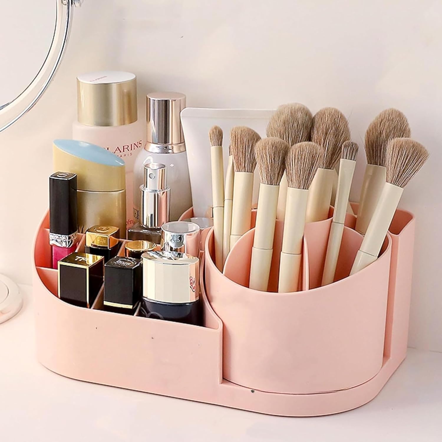 Boniry Cosmetic Organizer 360 Rotating for Nail Polish and Brushes