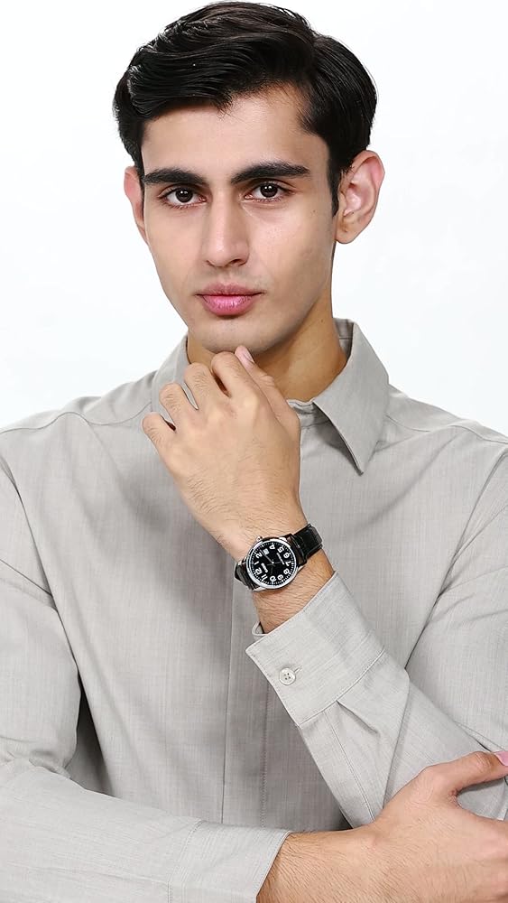 Casio Enticer MTP-V002L-1BUDF Black Dial Leather Strap Watch - Image 3