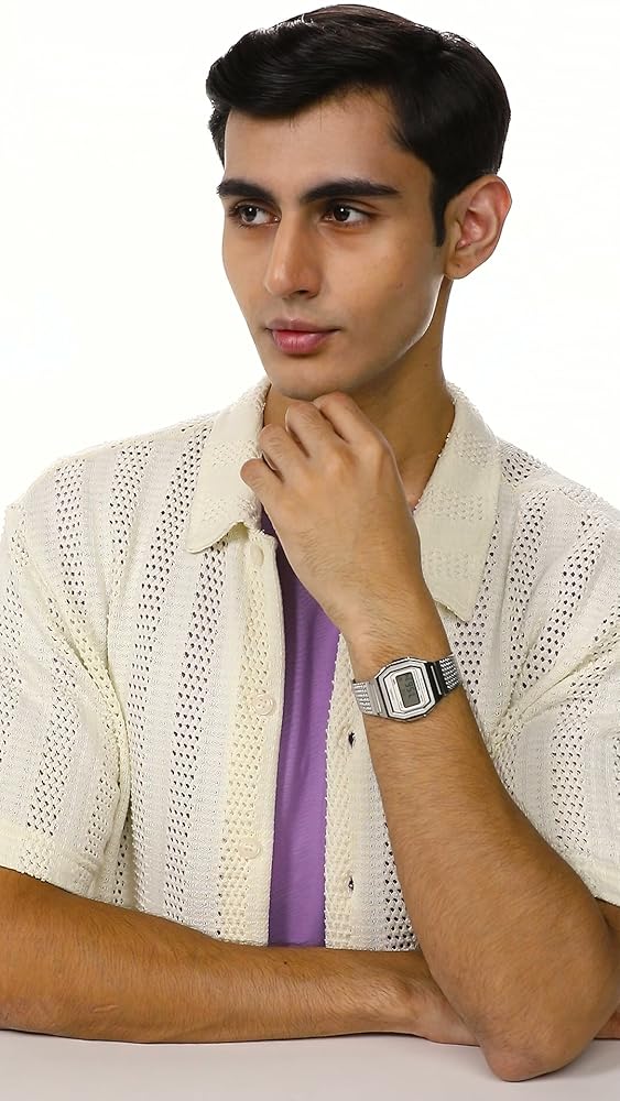 Casio Vintage Silver Digital Watch - Image 3