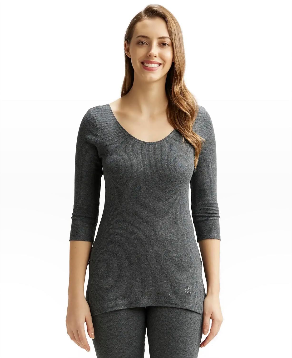 Jockey Women's Slim Fit Thermal Top Three Quarter Sleeve