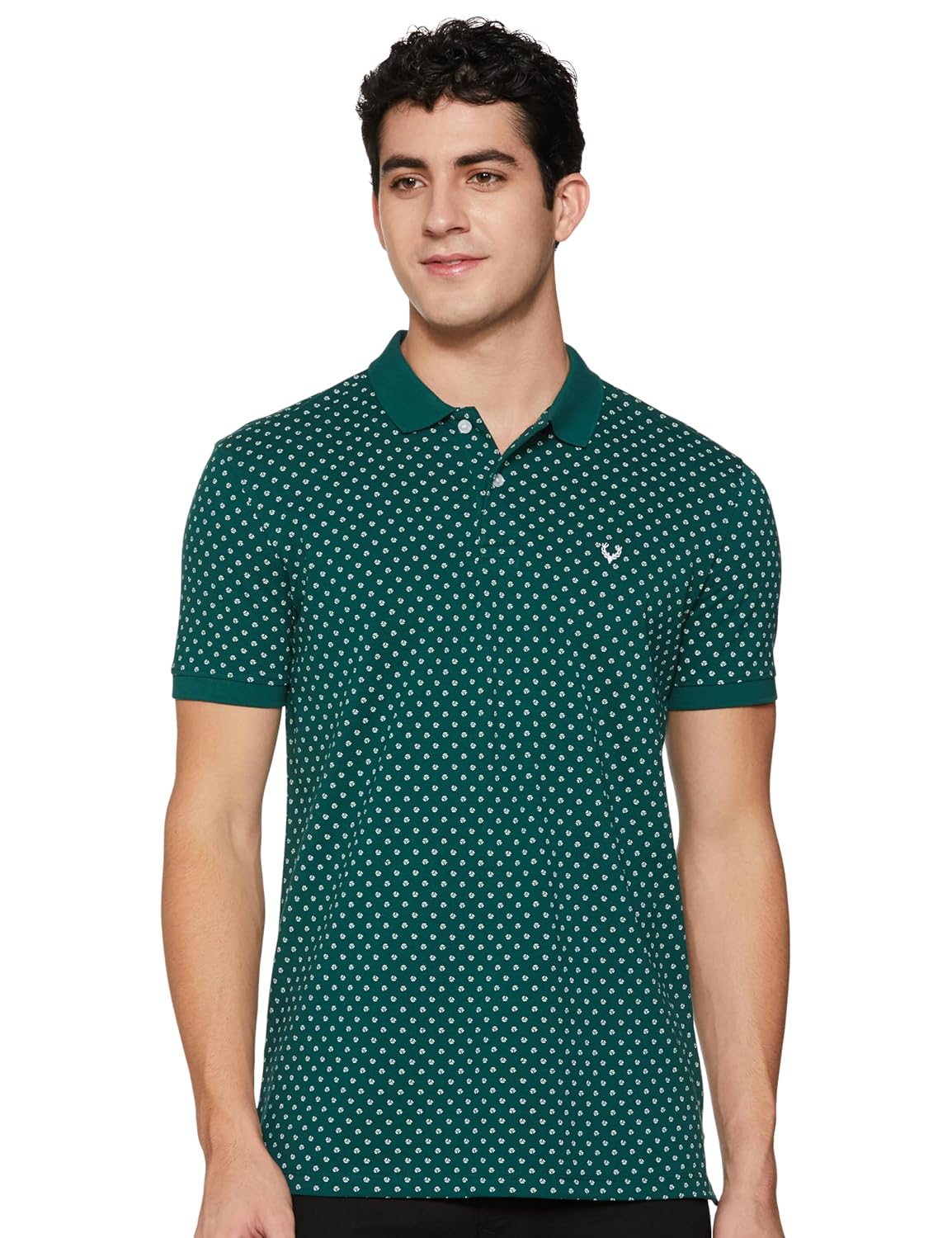 Allen Solly Men's Cotton Regular Fit Printed Polo