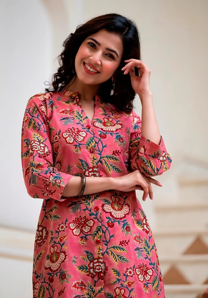 Leriya Fashion Anarkali Kurta-Set for Women – Viscose Rayon Printed Kurta & Straight Pant | Festive - Authentic Leriya Clothing | UrbanThreads - Image 4