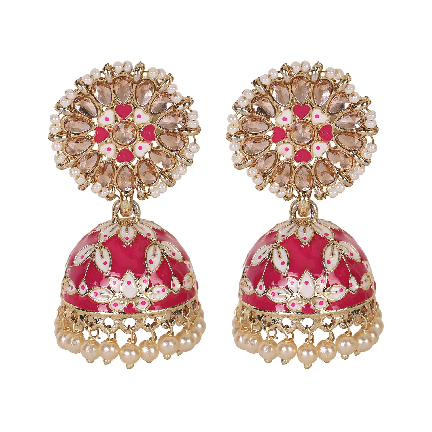 Shining Diva Gold Plated Jhumki Earrings for Women & Girls
