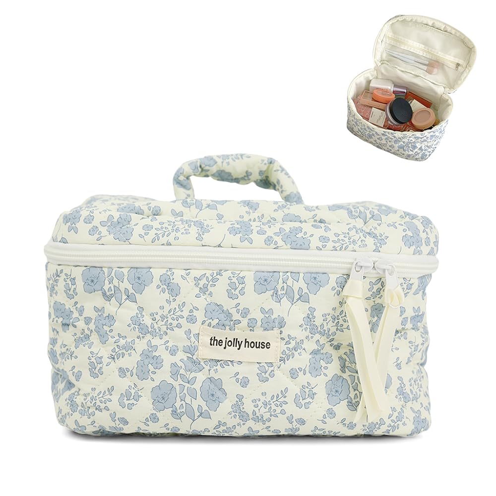 MAYCREATE Makeup Organizer Bag Floral Print Cotton - Image 3