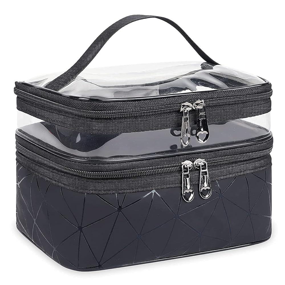 Zollyss Double Layer Cosmetic Bag Organizer for Women - Image 4