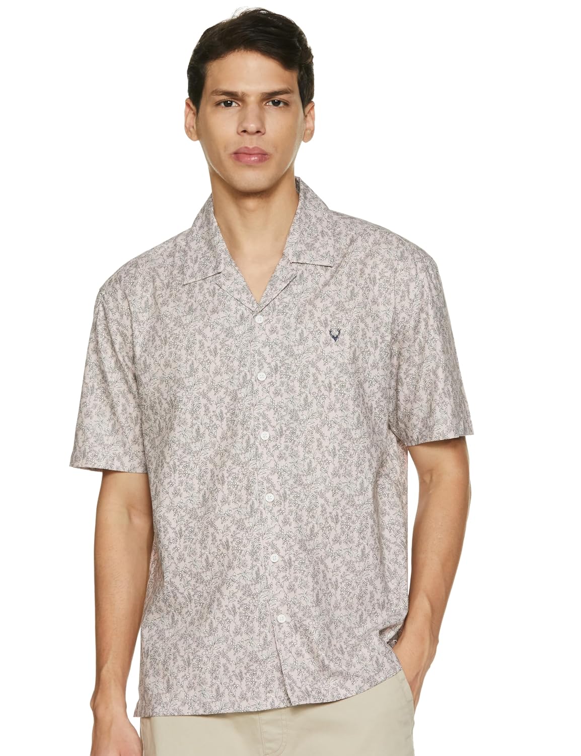 Allen Solly Men's Cotton Classic Fit Resort Collar Shirt