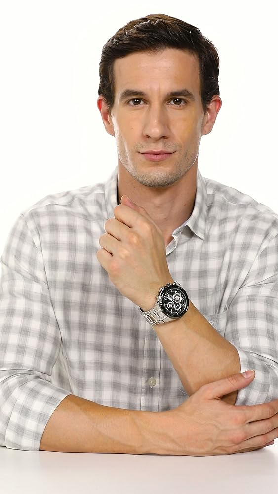 Casio Edifice Chronograph Watch Black Dial Silver - Image 3