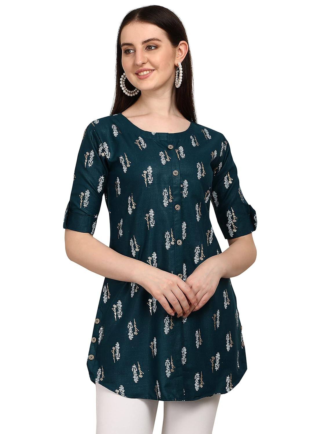 Leriya Fashion Women's Lycra Regular Fit Casual Kurti - Authentic Leriya Clothing | UrbanThreads