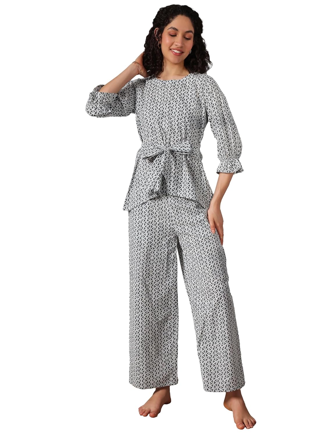 Libas Womens Printed Cotton Night Suit Set for Women - Authentic Libas Clothing | UrbanThreads