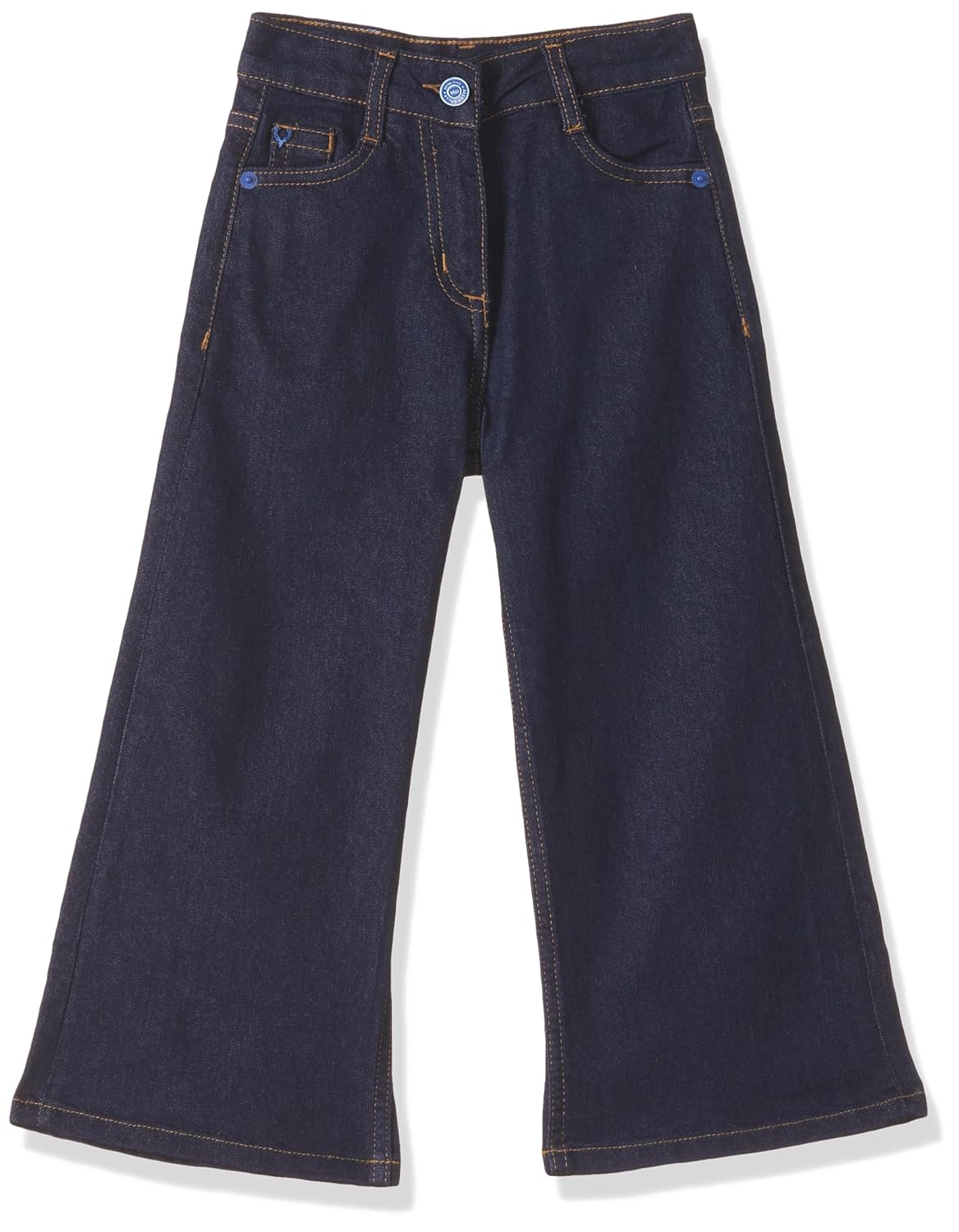 Allen Solly Girls Wide Leg Mid-Rise Jeans
