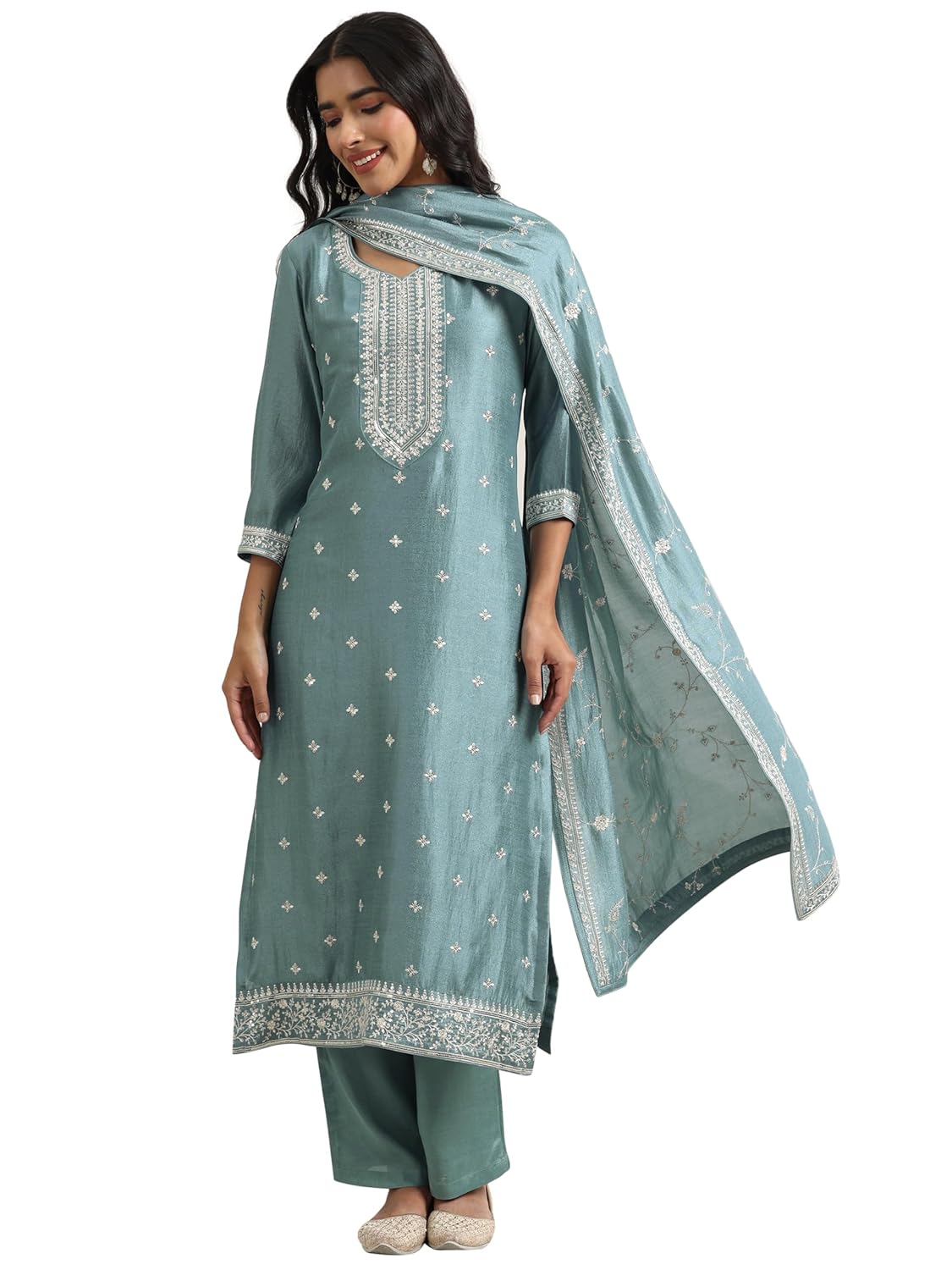 Libas Women's Silk Blend Kurta Set - Authentic Libas Clothing | UrbanThreads