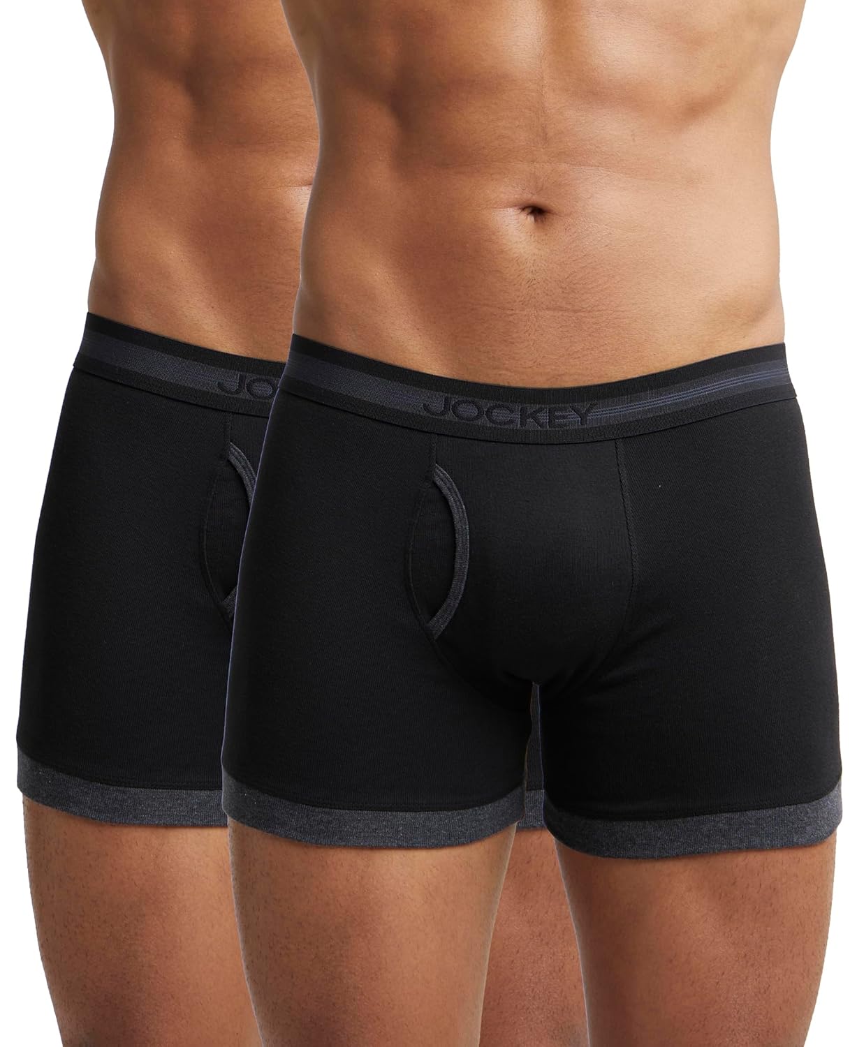 Jockey Men's Super Combed Cotton Rib Boxer Brief Pack of 2