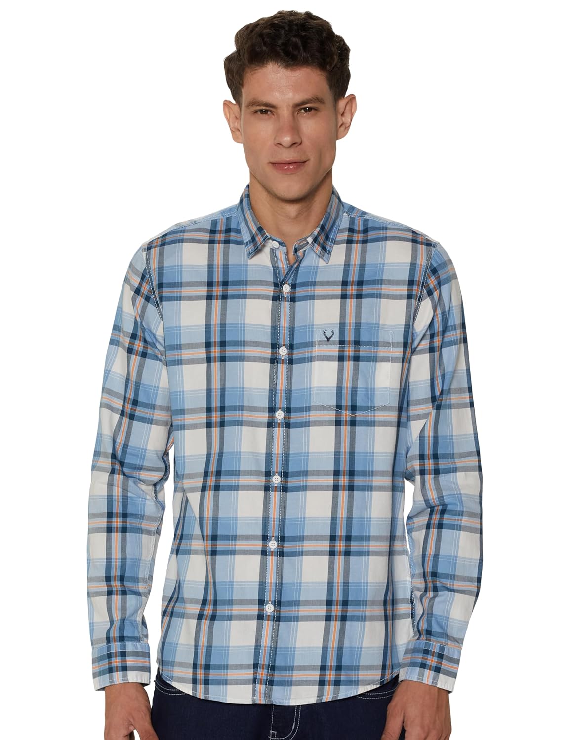 Allen Solly Men Cotton Blend Regular Fit Big Checks Shirt