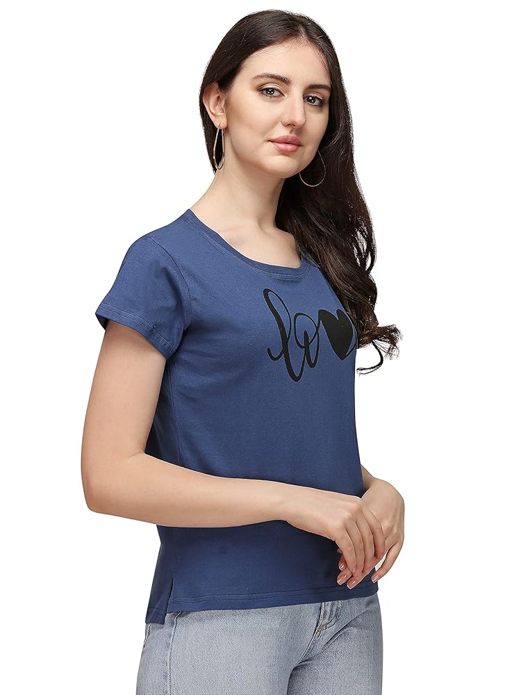 Leriya Fashion Women's Love Graphic T Shirt Cute Funny Cap Sleeve Casual Cotton Tee Tops (Medium - Authentic Leriya Clothing | UrbanThreads - Image 5