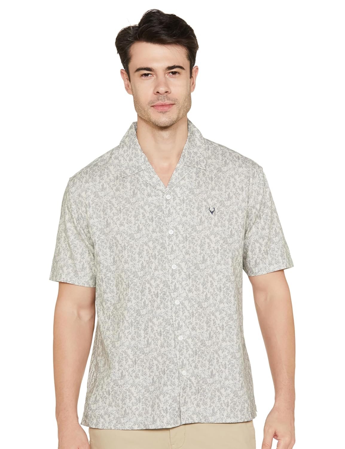 Allen Solly Men's Cotton Classic Fit Resort Collar Shirt