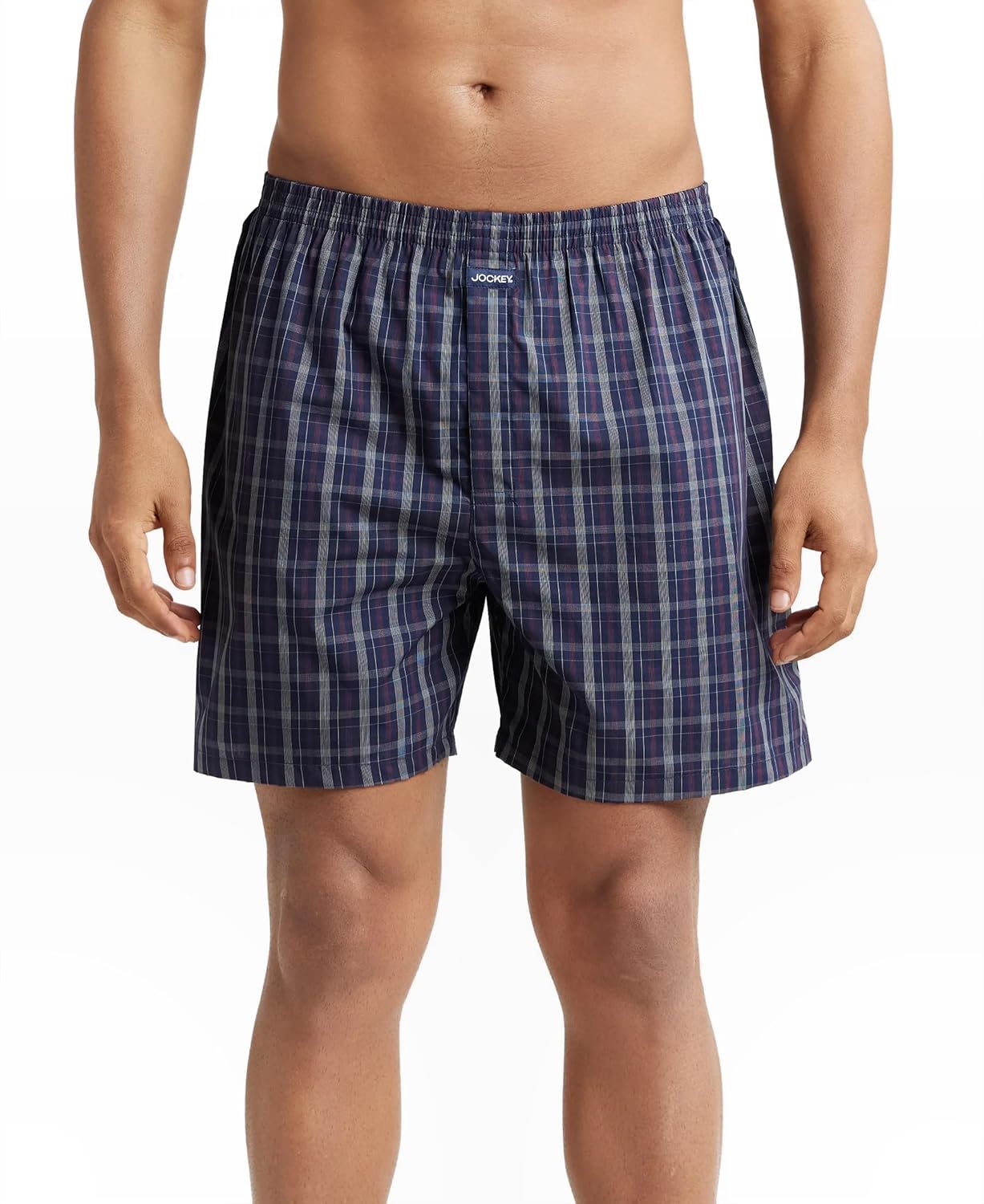 Jockey 1222 Men's Woven Checkered Boxer Shorts