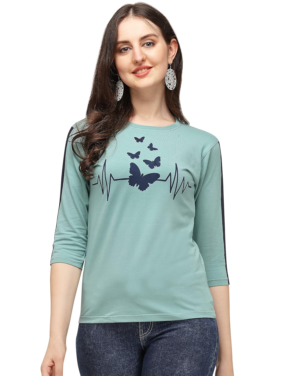Leriya Fashion Women Printed Top with Half Sleeves for Office Wear, Casual Wear, Under 399 Top for W - Authentic Leriya Clothing | UrbanThreads