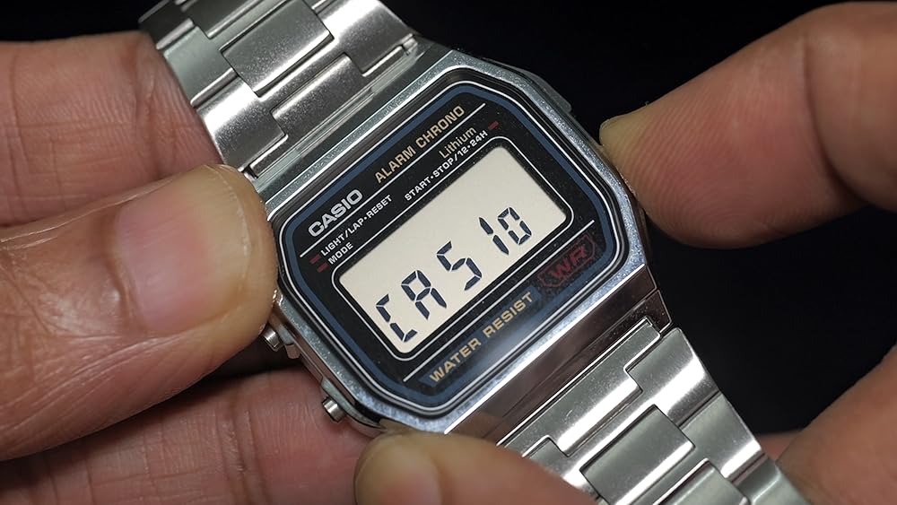 Casio Vintage Silver Digital Watch - Image 5